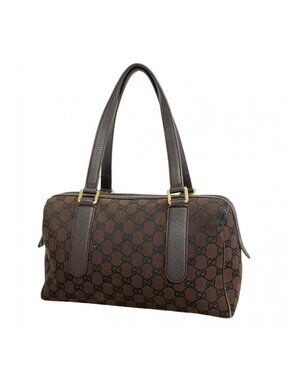 Gucci Handbag GG Canvas Brown Gold